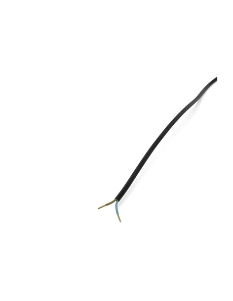 Black electrical cord, with switch and plug, 200 cm