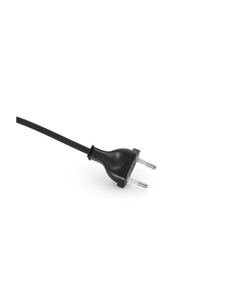 Black electrical cord, with switch and plug, 200 cm