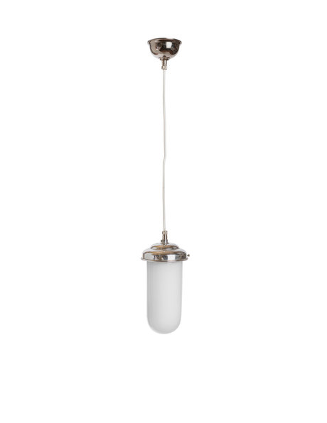 Hanging lamp industrial, small glass cylinder on a cord