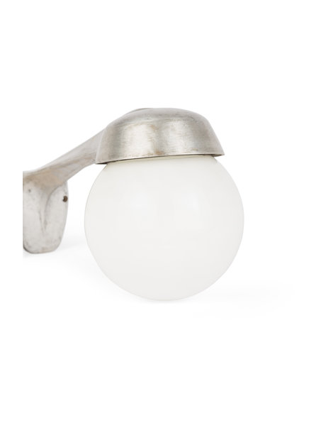 Wandlamp industrie, robuust aluminium houder met glas