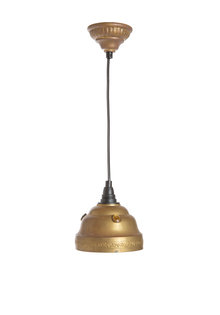 Very Small Hanging Lamp, Brass with Colored Glass Beads
