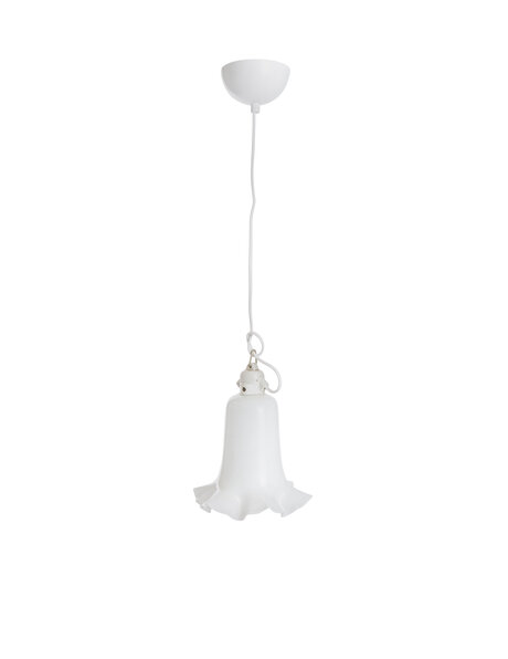 White glass hanging lamp from the 1930s