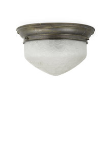 Classic Ceiling Lamp, Leather Like Pattern on Glass