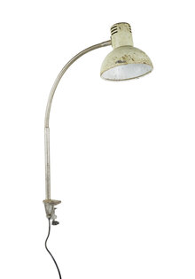 Rough Industrial Desk Lamp, Clamp Lamp, 1940s