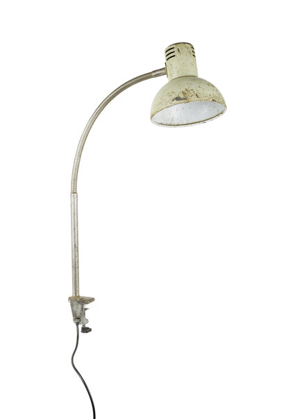 Stoere Industriële Bureaulamp, Klemlamp, Jaren 40