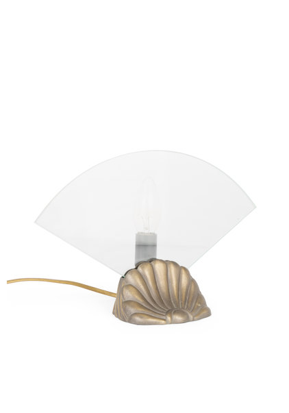 Art Deco Table Lamp, Glass Fan