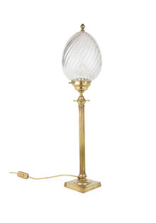 Classic Table Lamp, Brass Torch, 1930s