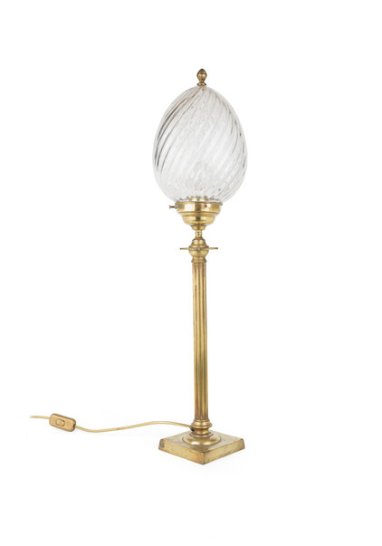 Classic Table Lamp, Brass Torch, 1930s