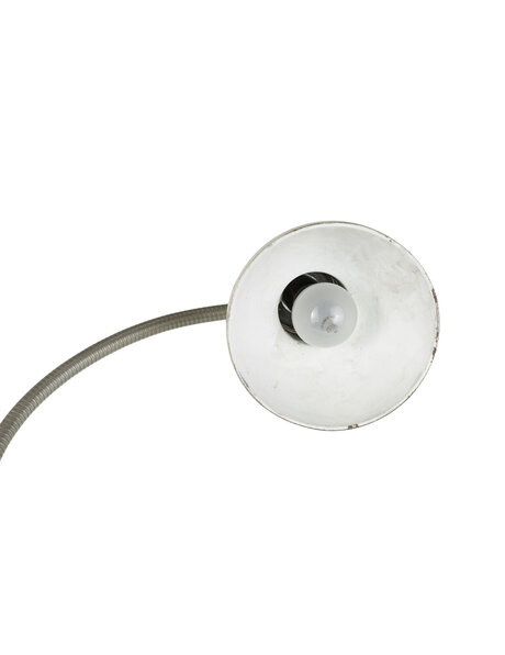Clamp lamp, industrial design, weathered metal