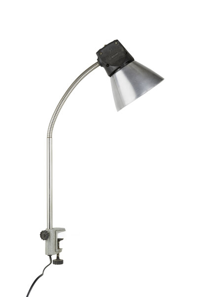 Clamp Lamp, Chrome and Black, 1940s