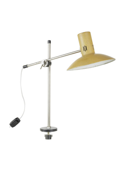 Orange desk lamp, fishing rod lamp, 1950s