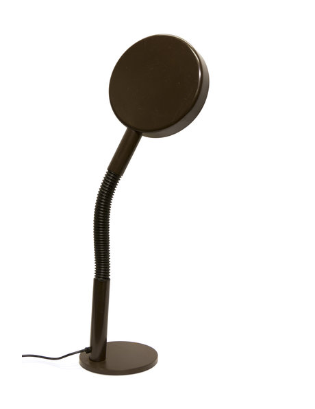 oude bureau lamp van bruin metaal, ca. 1960