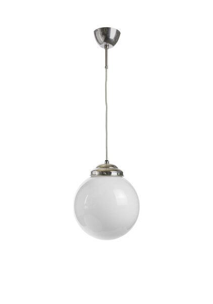 Glazen Hanglamp, Witte Bol, Jaren 40