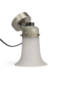 Philips Industrial Wall Lamp, Matte Chrome and Frosted Glass