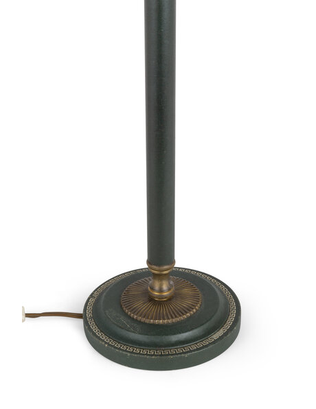 Old table Lamp, green and yellow