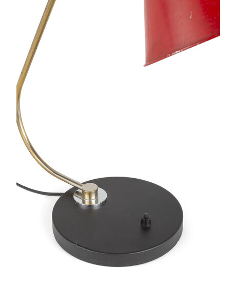 Rood-zwarte design bureaulamp