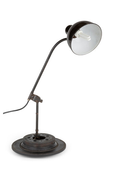 Industrial Desk Lamp, Black, 1940s