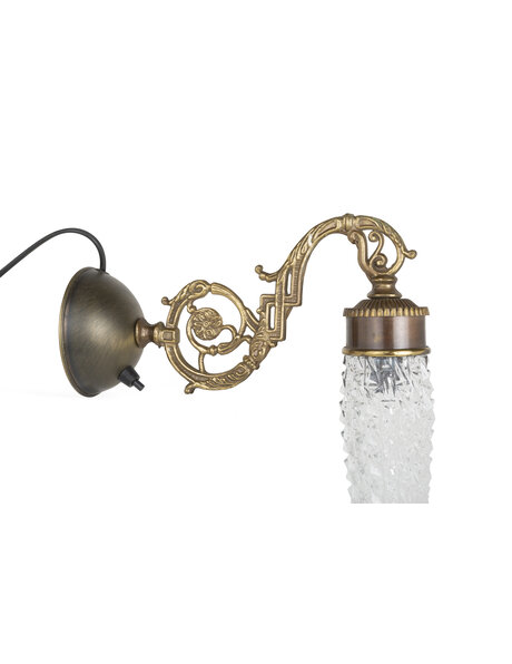 Old wall lamp with glass cylinder