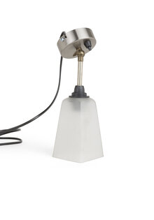 Industrial Wall Lamp, Chrome with Matte Glass