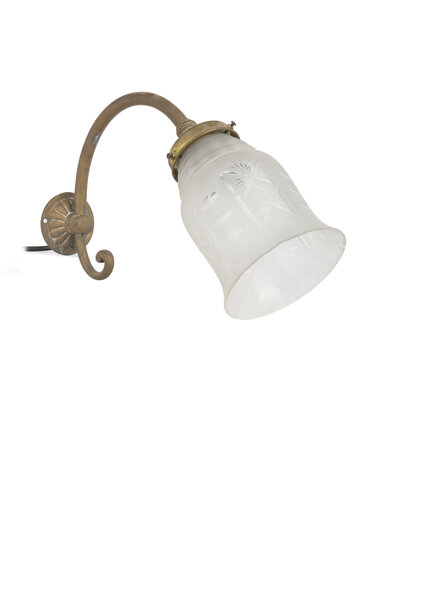 Antieke Wandlamp, Geslepen Glas