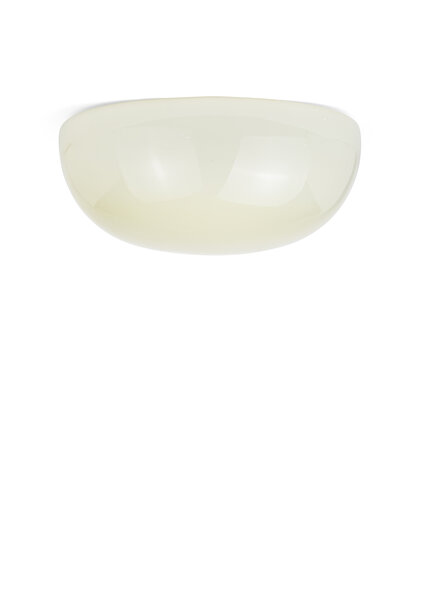 Glass Ceiling Lamp, Light Yellow Glass, 1940s