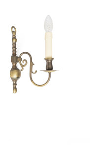 Brocante Wall Lamp Single Candlestick