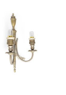 Classic Wall Lamp, Silver Coated Brass, 1930s
