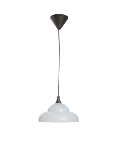 Small hanging lamp, glass, cloudy, light blue
