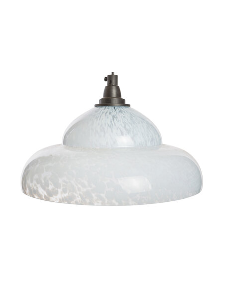 Small hanging lamp, glass, cloudy, light blue