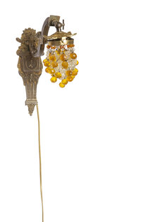 Classic Wall Lamp, Glass Beads, 1920s