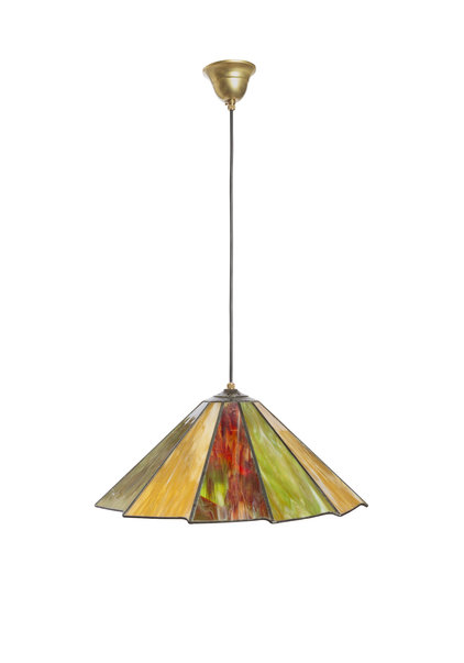 Klassieke Hanglampje, Gekleurd Glas-in-Lood