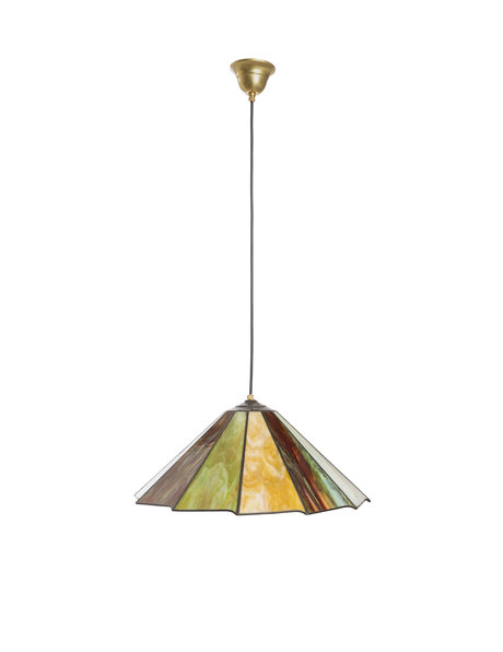 Tiffany style hanging lamp, red, yellow, green
