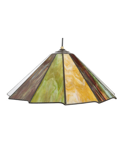 Tiffany style hanging lamp, red, yellow, green