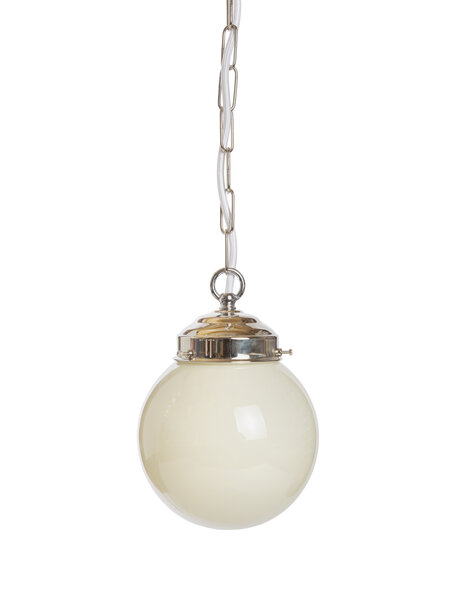 Small hanging lamp, cream glass ball
