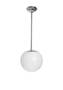 Old School Lamp, Pendant Lamp, White Globe