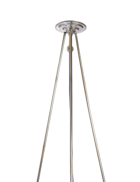 Hanglamp Art Deco, blauw glazen schaal