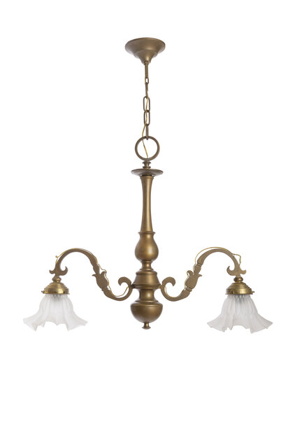 Classic Hanging Lamp, with Frosted Glass Shades