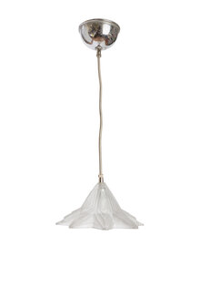 Small Glass Hanging Lamp, Star, 1930s