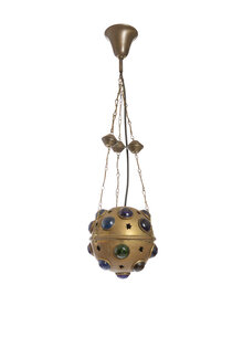 God's Lamp, Small Brass Hanging Lamp, 1930s