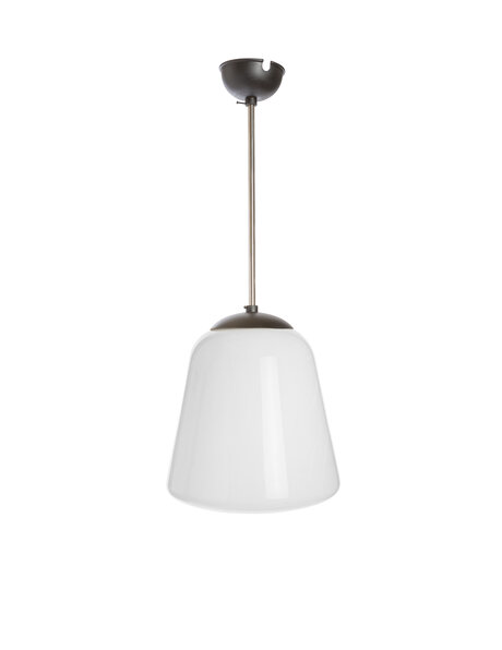 Pendant industrial lamp with closed shade