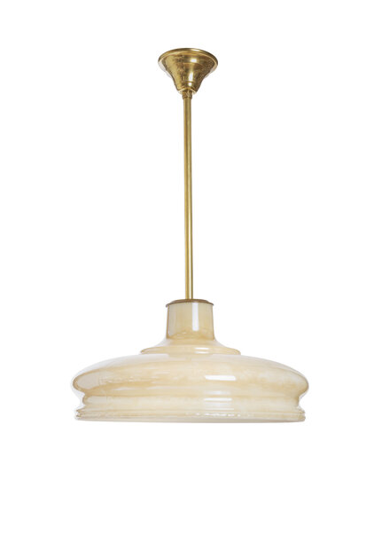 Pendant Hanging Lamp with Gold Gloss Glass Shade