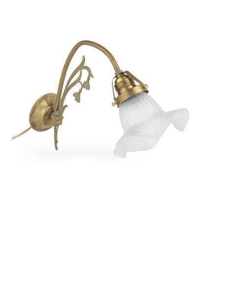 Old wall lamp, brass snowdrop