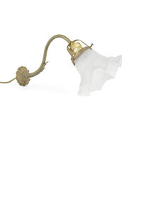 Oude Wandlamp, Koperen Zwanenhals, Jaren 30