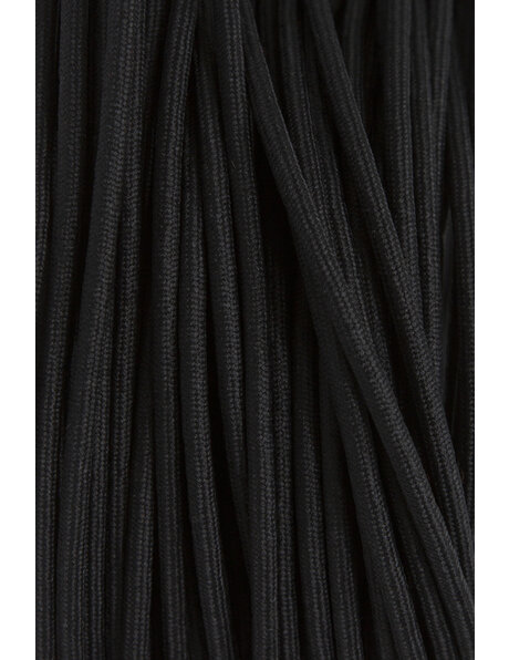 Cotton covered lamp cord, black, round, very supple