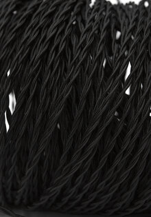 Lamp Snoer, Zwart, Gevlochten, 2 Aderig