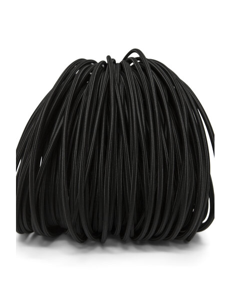 Lamp  cord, cloth covered, round, black, 3 - core