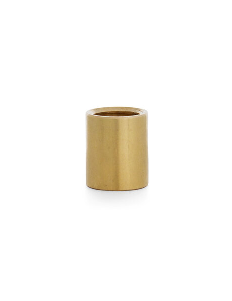 Gold colour pipe connector, brass, internal: 1.0 cm  (M10x1) 0.39 inch