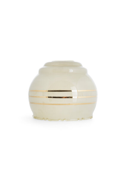 Glass Lampshade with Gold Rings, 1930s