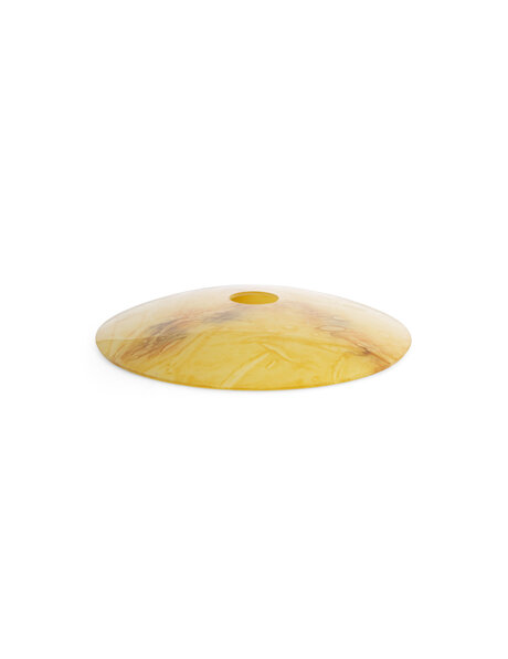 Yellow glass lampshade, vintage