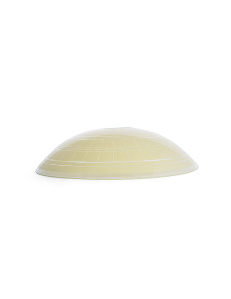Yellow lampshade, glass, checkered pattern